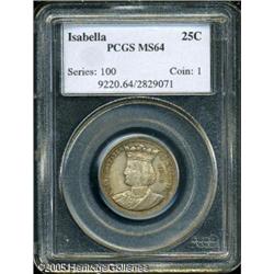 1893 25C  Isabella Quarter MS64 PCGS. Gray-golden t