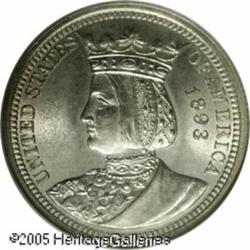 1893 25C  Isabella Quarter MS65 NGC. An untoned exa