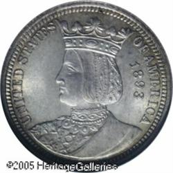 1893 25C  Isabella Quarter MS66 NGC. Both sides dis