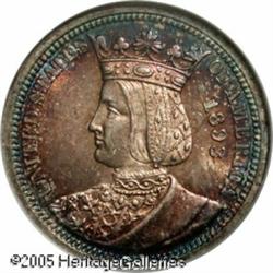 1893 25C  Isabella Quarter MS66 NGC. Sparkling oran