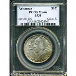 1938 50C  Arkansas MS66 PCGS. Typically sharply str