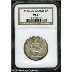 1938 50C  New Rochelle MS67 NGC. Lustrous surfaces