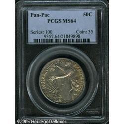 1915-S 50C  Panama-Pacific MS64 PCGS. Well struck w