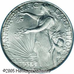 1915-S 50C  Panama-Pacific MS65 PCGS. Untoned with