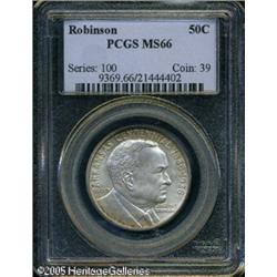 1936 50C  Robinson MS66 PCGS. Lovely pale gray surf