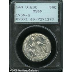 1935-S 50C  San Diego MS65 PCGS. Light honey color