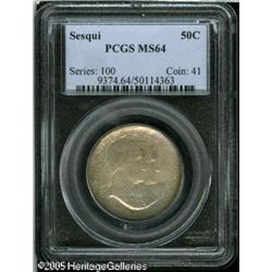 1926 50C  Sesquicentennial MS64 PCGS. Light olive-g