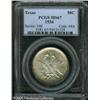 Image 1 : 1934 50C  Texas MS67 PCGS. Well struck with bright,