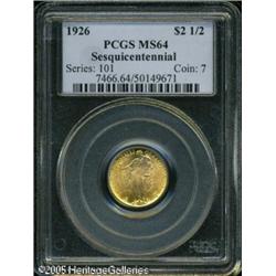 1926 $2 1/2  Sesquicentennial MS64 PCGS. This sharp
