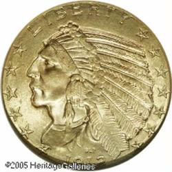 1912 $5  MS65 NGC. A no-questions Gem, both sides a