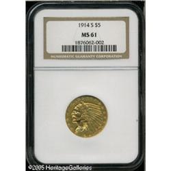 1914-S $5  MS61 NGC. One of several Uncirculated re