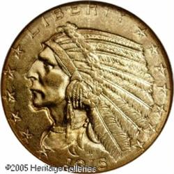 1915-S $5  MS63 NGC. Only slightly less rare than t