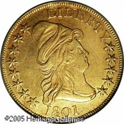 1801 $10  AU Details, Repaired, NCS. Breen-6843, B.