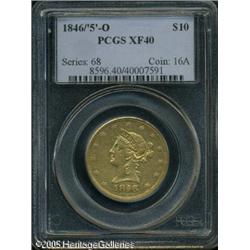 1846/5-O $10  XF40 PCGS. Typically worn for the gra