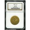 Image 1 : 1849 $10  AU50 NGC. Lightly abraded with pale yello