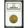 Image 1 : 1854 $10  AU55 NGC. This is a pleasing example with