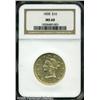 Image 3 : 1858 $10  MS60 NGC. This is a classic rarity within