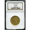 Image 3 : 1861-S $10  AU55 NGC. A solid coin for the grade wi