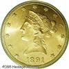 Image 1 : 1891-CC $10  MS64 PCGS. The Carson City Mint produc