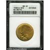 Image 1 : 1908-D $10  No Motto MS61 ANACS. Fully lustrous and