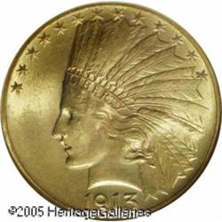 1913 $10  MS65   NGC. This example received the co