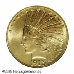 1913 $10  MS66 NGC. This is an outstanding Gem exam