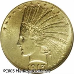 1913-S $10  MS61 NGC. A scarce mintmarked issue in