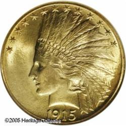 1915 $10  MS66 NGC. NGC has certified just nine exa