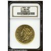 Image 3 : 1852 $20  AU58 NGC. An attractive, lustrous and app