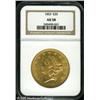 Image 1 : 1853 $20  AU58 NGC. An attractive Type One Liberty