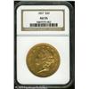 Image 1 : 1857 $20  AU55 NGC. A few scrapes are noted in the