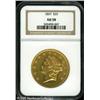 Image 1 : 1857 $20  AU58 NGC. An attractive orange-gold Doubl
