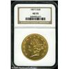 Image 1 : 1857-S $20  AU55 NGC. Boldly defined with bright ye