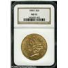 Image 1 : 1858-S $20  AU53 NGC. One of several examples of th