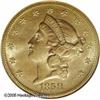 Image 1 : 1858-S $20  AU58 NGC. A very lustrous and attractiv