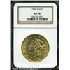 Image 3 : 1859-S $20  AU58 NGC. This scarce S-mint Type One t