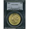 Image 3 : 1864 $20  MS61 PCGS. A lustrous and sharply struck