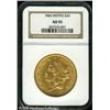 Image 1 : 1866 $20  AU55 NGC. Lustrous and predominately well