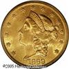 Image 1 : 1869-S $20  AU58 PCGS. A conditionally challenging