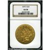 Image 3 : 1870-S $20  AU58 NGC. The green-gold surfaces are m