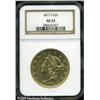 Image 1 : 1871-S $20  AU55 NGC. As with most Type Two double