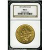 Image 1 : 1873 $20  Open 3 MS61 NGC. Bright brass-gold patina
