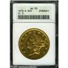 Image 1 : 1873-S $20  Closed 3 AU53 ANACS. Superb color and l