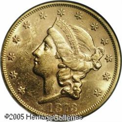 1873-S $20  Closed 3 MS61 PCGS. Lustrous and reason