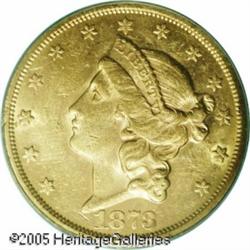 1873-S $20  Closed 3 MS61 PCGS. Frosty and lustrous