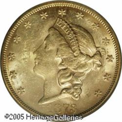 1873-S $20  Closed 3 MS61 ICG. Excellent mint luste