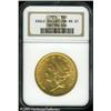 Image 1 : 1874 $20  MS61 NGC Eagle Collection. High end for t