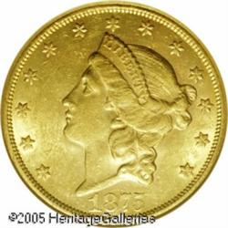 1875-CC $20  MS60 NGC. Ex: Ashland City Collection.