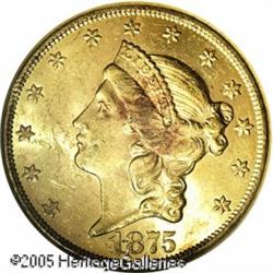 1875-CC $20  MS60 NGC. Minimally abraded for the gr