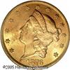 Image 1 : 1876 $20  MS62 PCGS. Abundant satiny luster and min